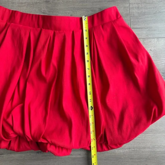 a new day red bubble mini skirt with pockets - size XL - Picture 2 of 4